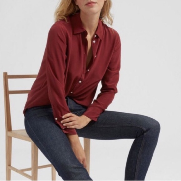 Everlane Tops - Everlane The Clean Silk Relaxed Shirt